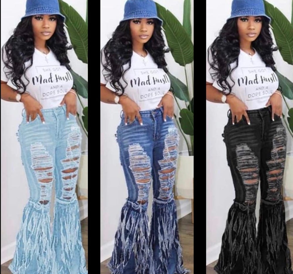 Distressed Shredded Denims