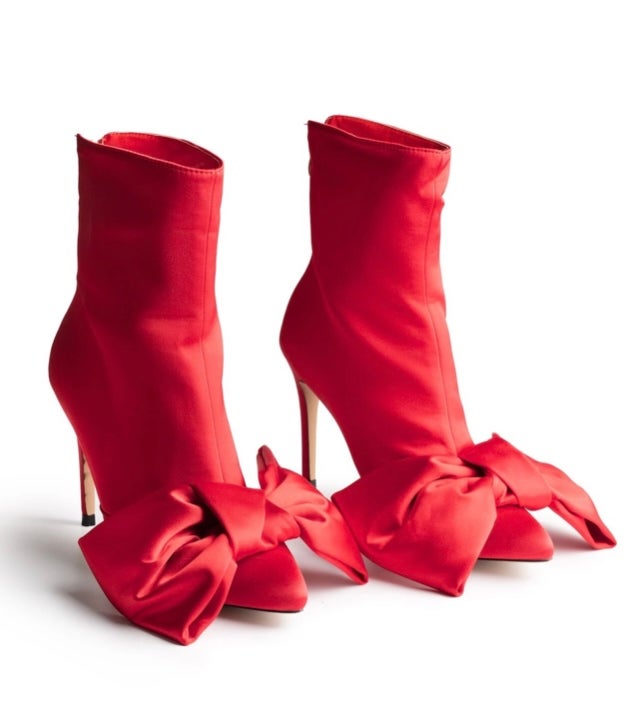 Red Bow Booties