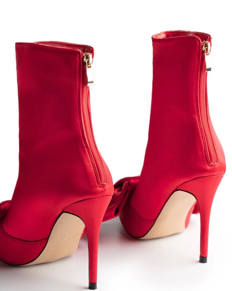 Red Bow Booties